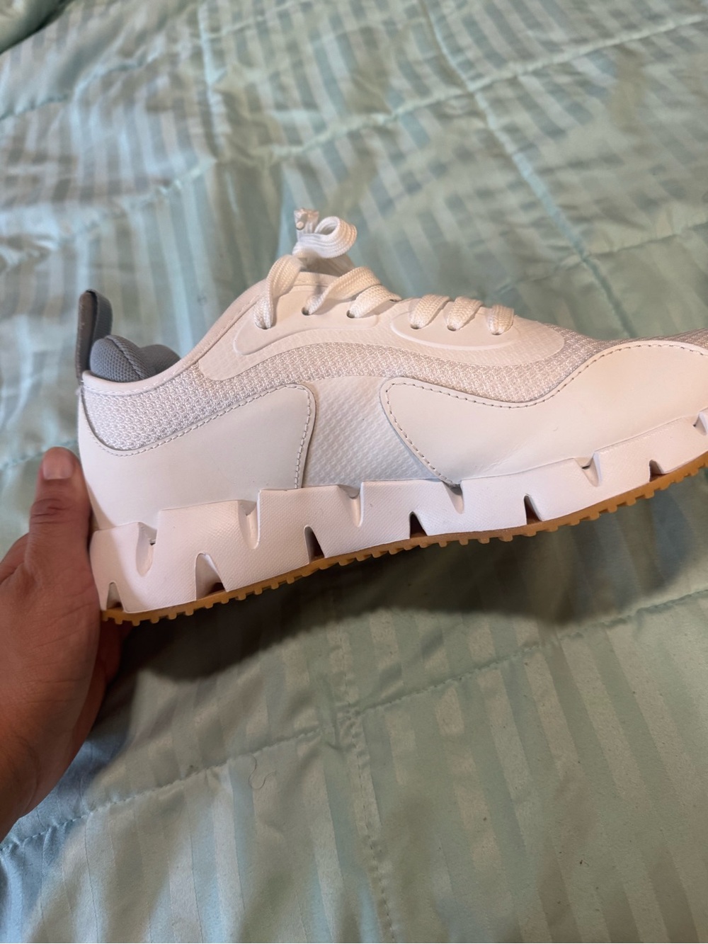Reebok Kids White Sneakers with Gum Outsole